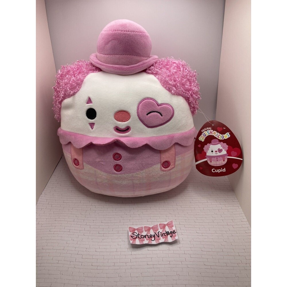 Squishmallows  8” Cupid the Valentine's Day Clown Plush KellyToy NWT
